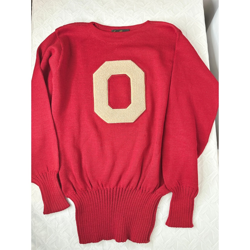 VTG 50s/60s Ohio State Buckeyes Letterman Sweater SZ 44 College Sports Athlete